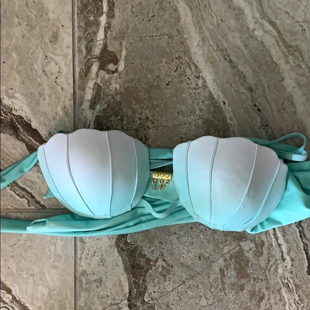 Size large green mermaid swim top